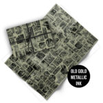 Folded sheet of vintage pulp magazine art gift wrap from Asgard Press