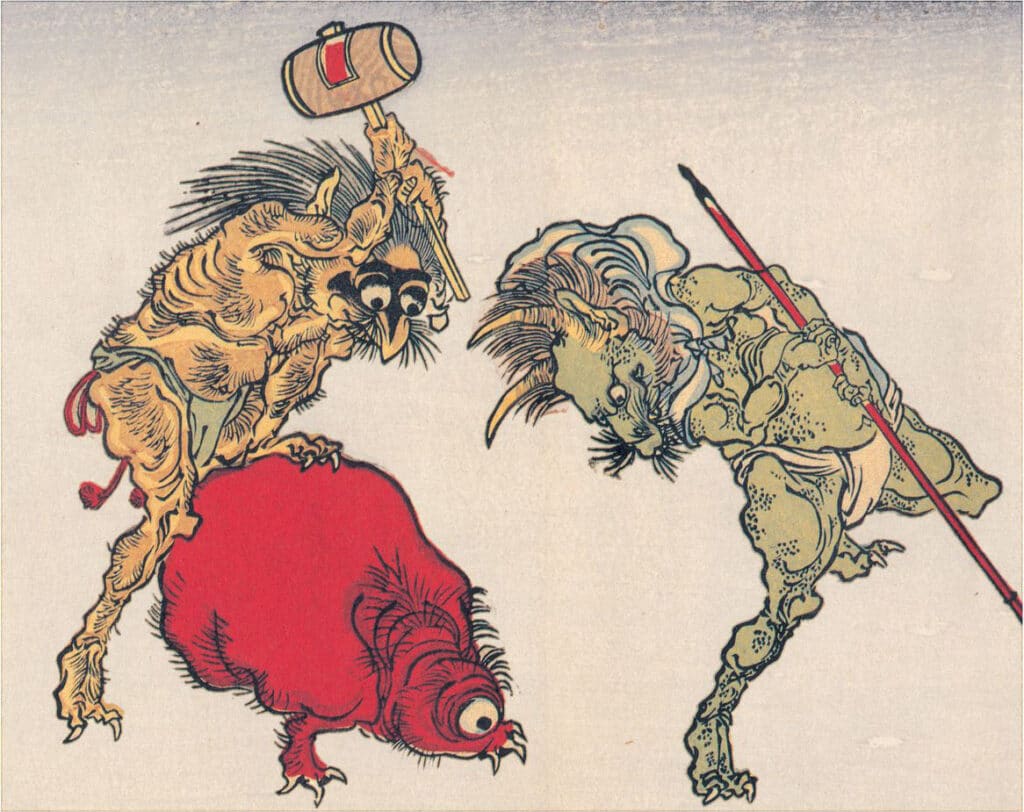 Yōkai; Japanese woodblock print.
