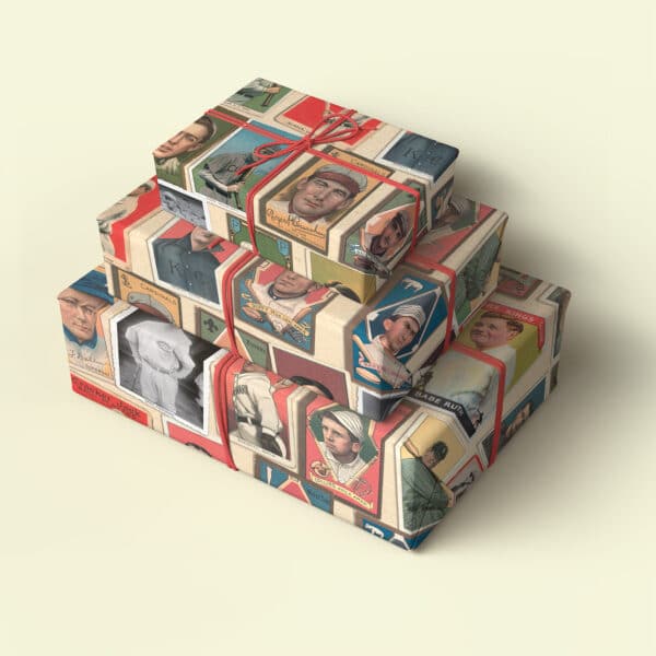 Asgard Press Vintage Baseball Cards 20x28 folded gift wrap sheet