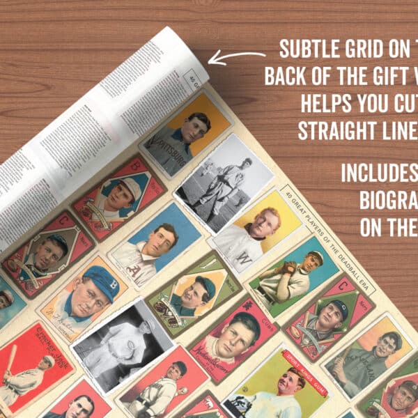 Asgard Press Vintage Baseball Cards 20x28 folded gift wrap sheet