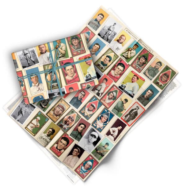 Asgard Press Vintage Baseball Cards 20x28 folded gift wrap sheet
