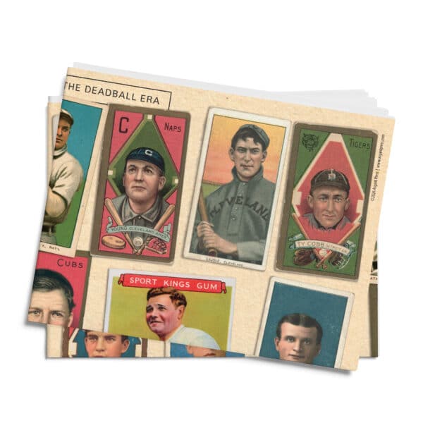 Asgard Press Vintage Baseball Cards 20x28 folded gift wrap sheet