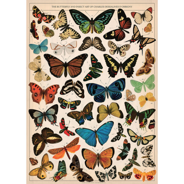 Asgard Press Vintage Butterflies 20x28 folded gift wrap sheet