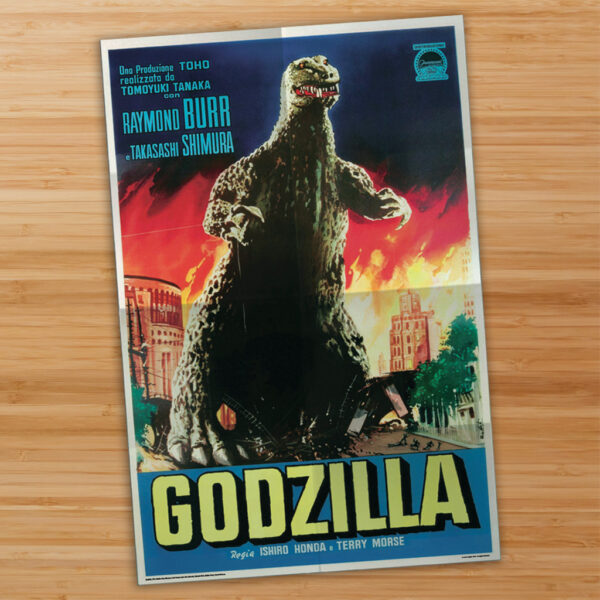 Asgard Press double-sided folded poster of Mexico and Godzilla