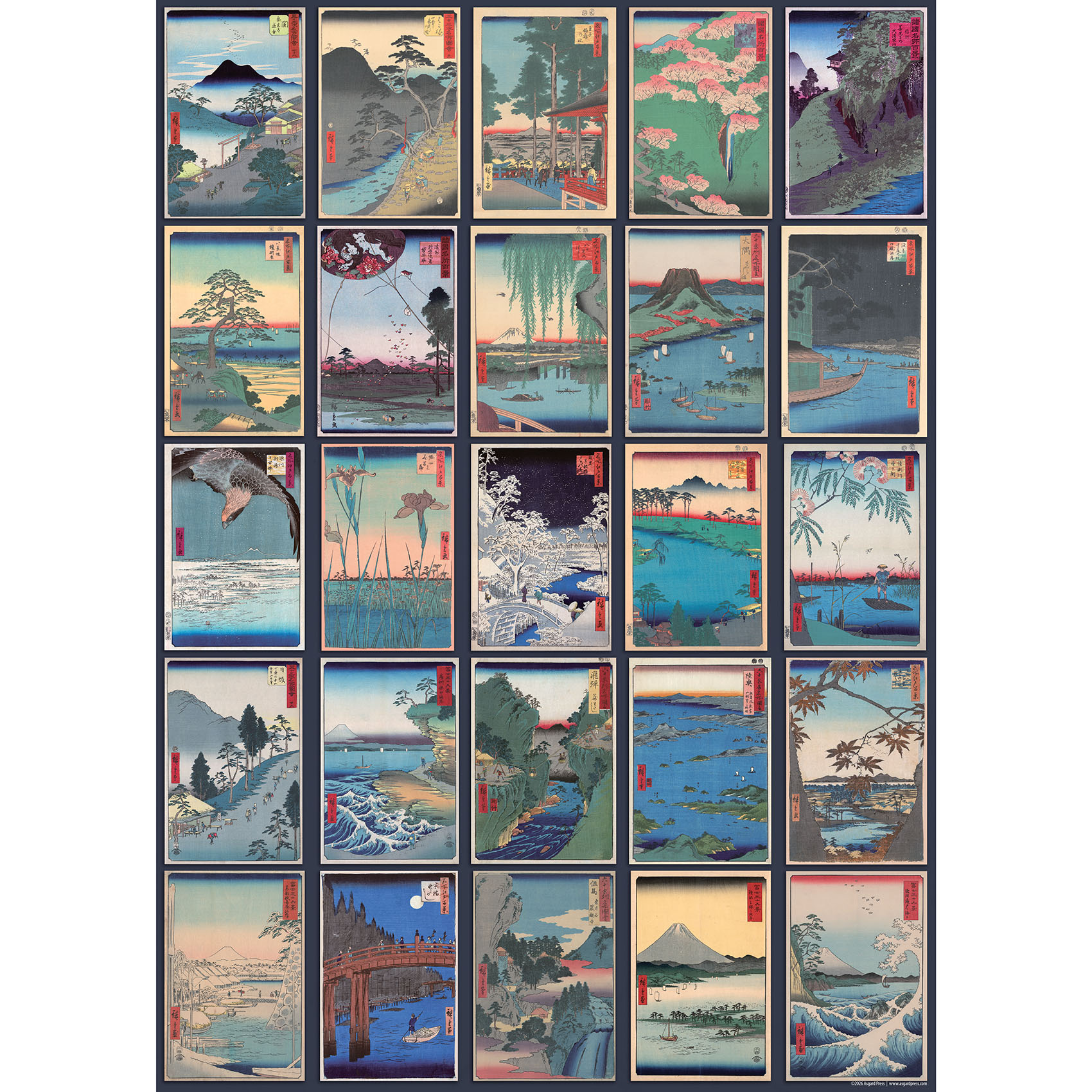 Asgard Press Vintage Japanese Prints 20x28 folded gift wrap sheet