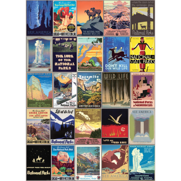 Asgard Press Vintage National Parks 20x28 folded gift wrap sheet