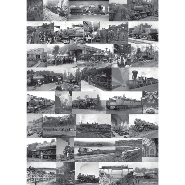 Asgard Press Vintage Trains Metallic 20x28 folded gift wrap sheet