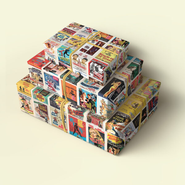 Vintage Movie Posters Pack of 4 Folded Gift Wrap Sheets