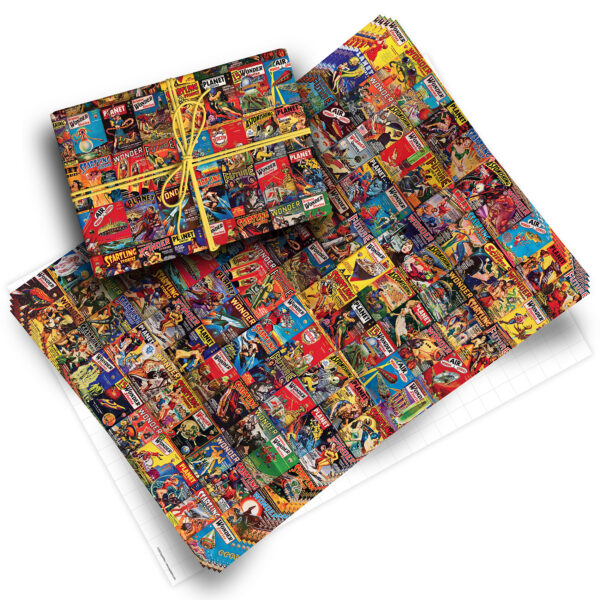 Vintage Sci-Fi Pack of 4 Folded Gift Wrap Sheets