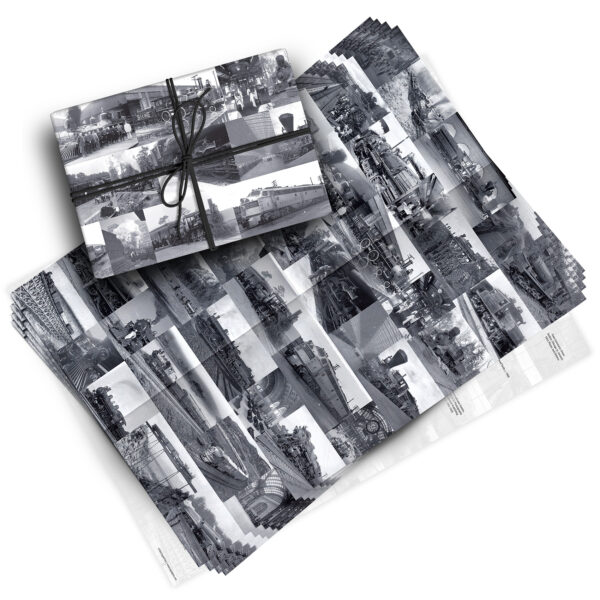 Vintage Trains Pack of 4 Folded Gift Wrap Sheets