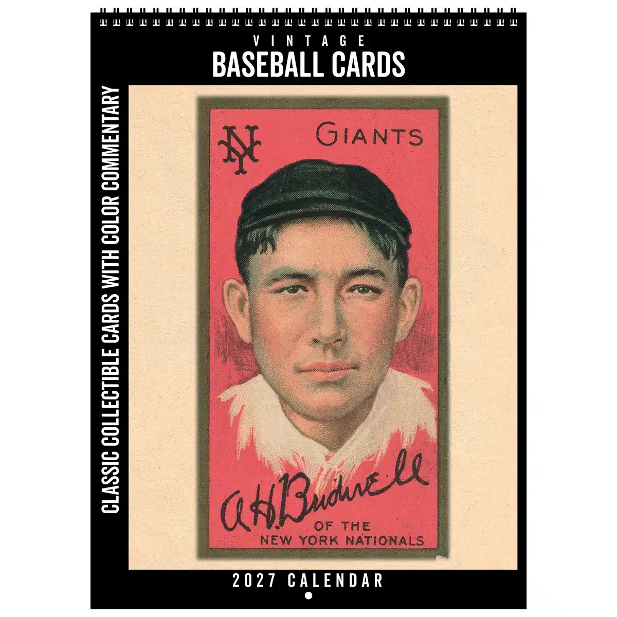 Front cover of the 2027 Vintage Baseball Cards Deluxe Wall Calendar