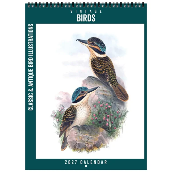 Front cover of the 2027 Vintage Birds Deluxe Wall Calendar