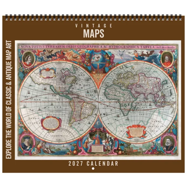 Front cover of the 2027 Vintage Maps Deluxe Wall Calendar