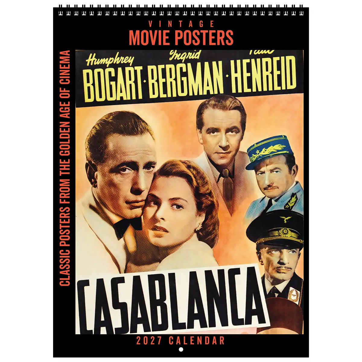 Front cover of the 2027 Vintage Movie Posters Deluxe Wall Calendar
