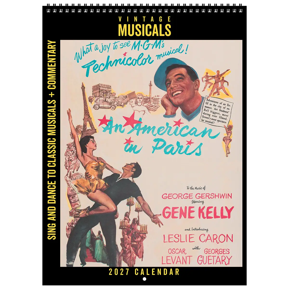 Front cover of the 2027 Vintage Musicals Deluxe Wall Calendar