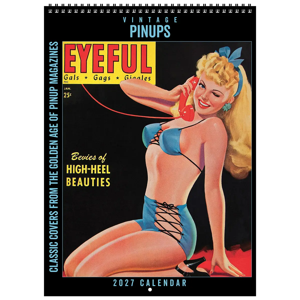 Front cover of the 2027 Vintage Pinups Deluxe Wall Calendar