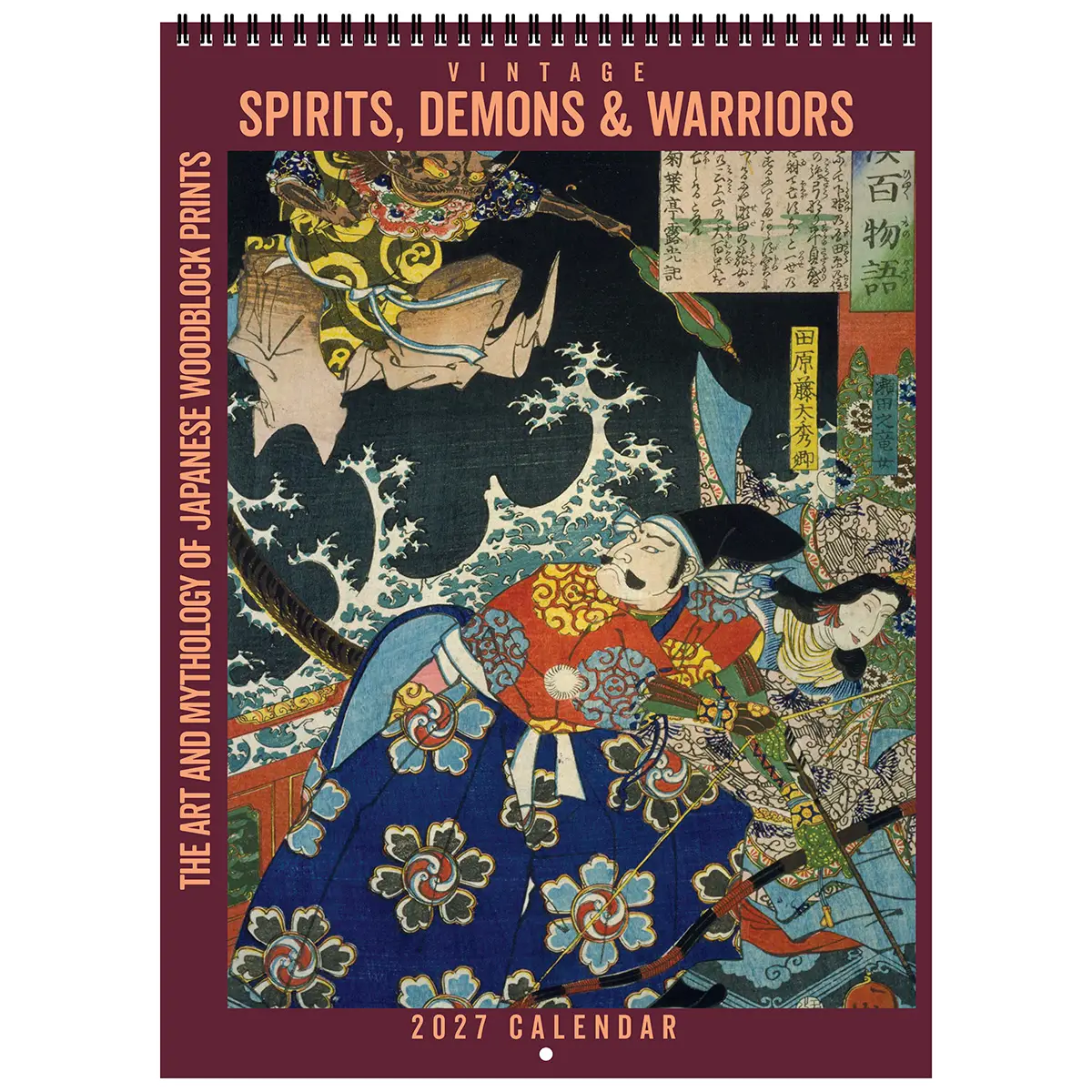 Front cover of the 2027 Vintage Spirits, Demons, & Warriors Deluxe Wall Calendar