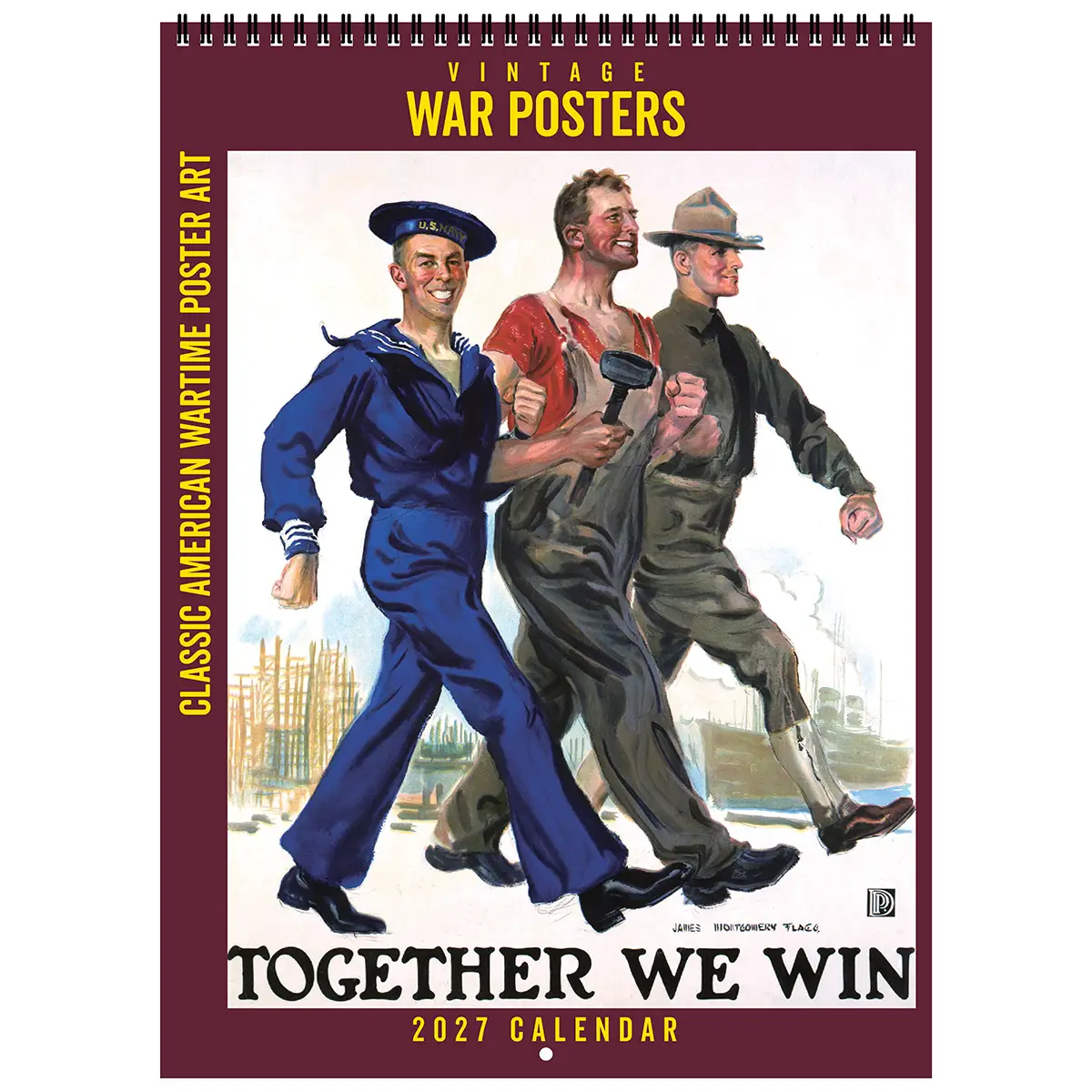 Front cover of the 2027 Vintage War Posters Deluxe Wall Calendar