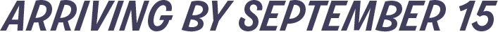 Text announcing the arrival of 2027 products by September 15