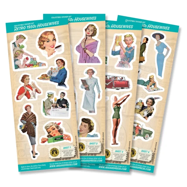 4-Sheet Retro 1050s Housewives Sticker Set
