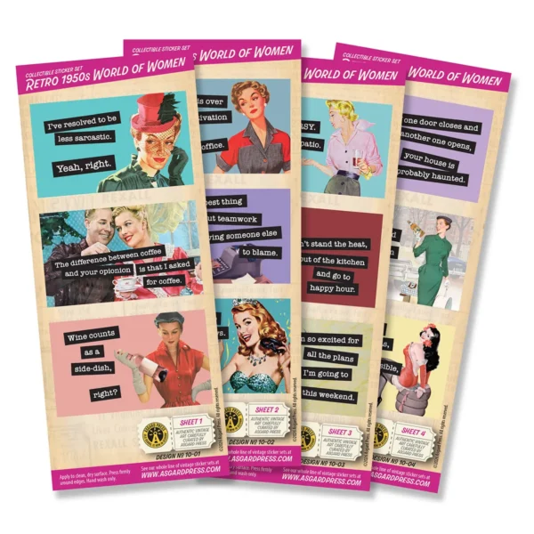 4-Sheet Retro World of Women Sticker Set