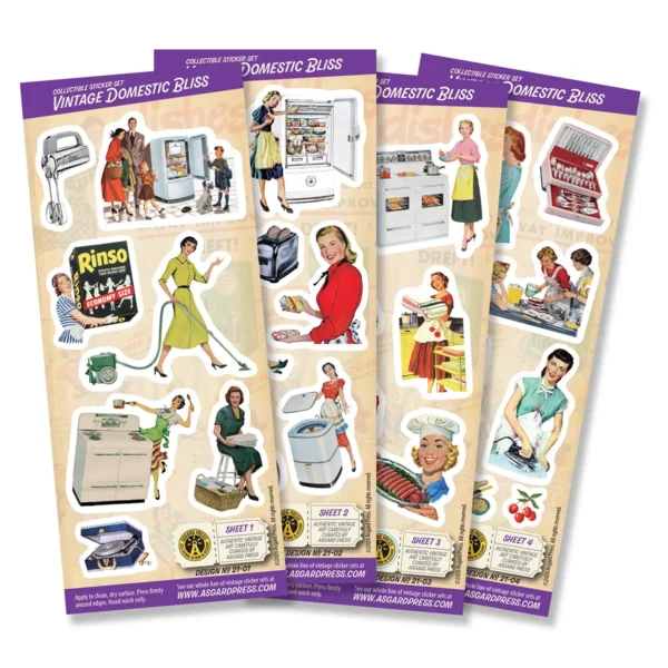 4-Sheet Vintage Domestic Bliss Sticker Set