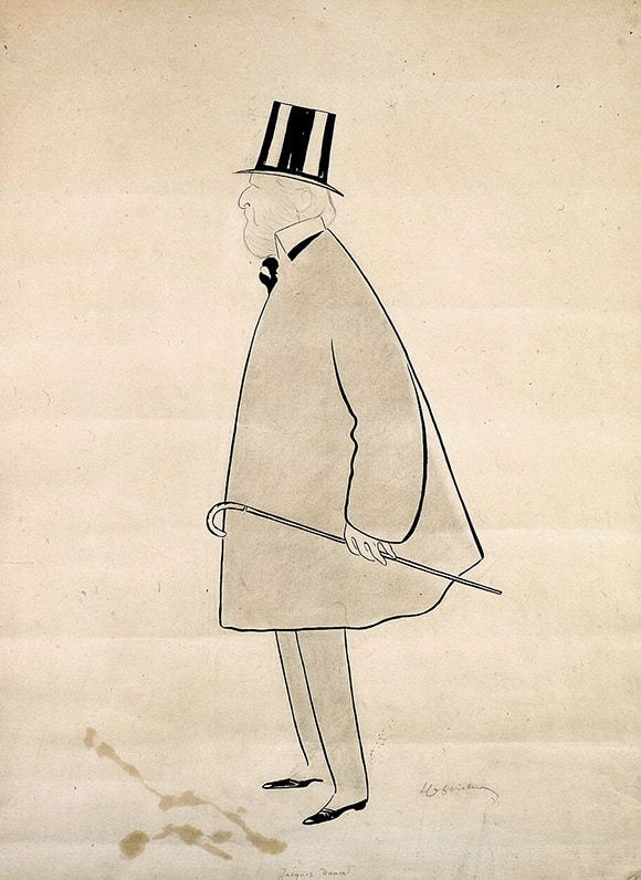 Caricature of fashion designer Jacques Doucet by Leonetto Cappiello, 1903.