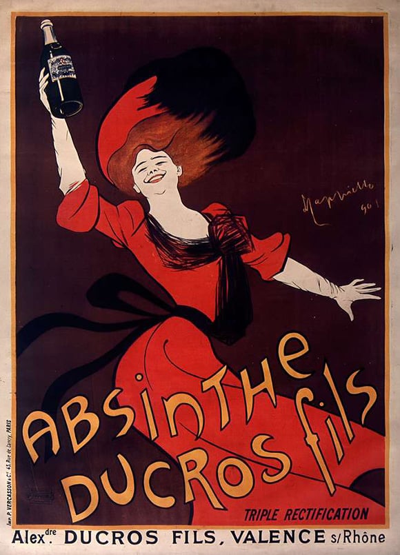 "Absinthe Ducros fils Affiche" poster by Leonetto Cappiello, 1901.