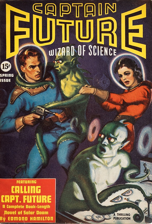 Cover art for the Spring 1940 issue of Captain Future.