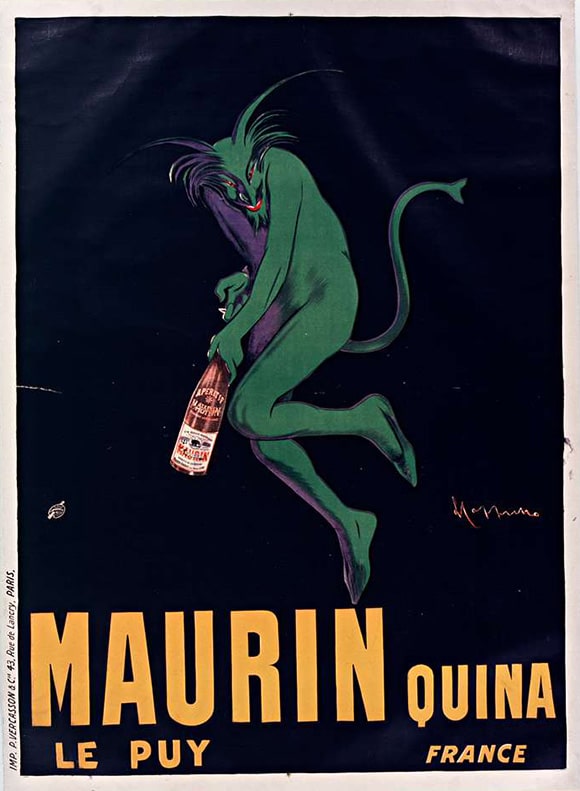 "Maurin Quina le Puy France Affiche" poster by Leonetto Cappiello, 1907.