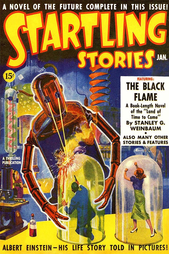 Cover art for the January 1939 issue of Startling Stories.