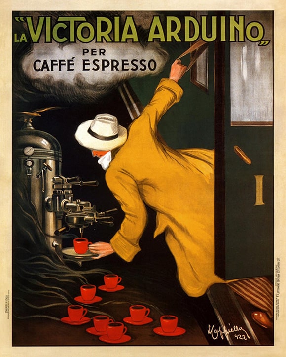 "Victoria Arduino per Cafe Espresso" poster by Leonetto Cappiello, 1922.