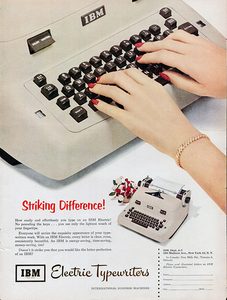 IBM typewriter ad, 1951.