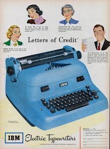 IBM typewriter ad, 1951.