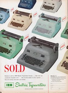 IBM typewriter ad, 1952.