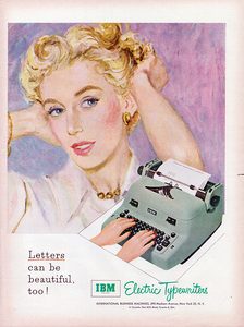 IBM typewriter ad, 1953.