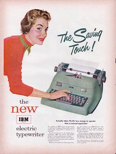 IBM typewriter ad, 1954.