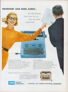IBM typewriter ad, 1955.