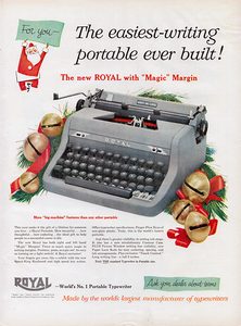 Royal typewriter ad, 1951.