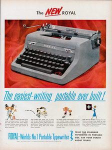 Royal typewriter ad, 1951.