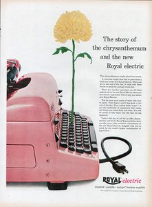 Royal typewriter ad, 1955.