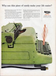 Royal typewriter ad, 1956.