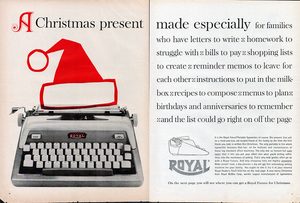 Royal typewriter ad, 1959.