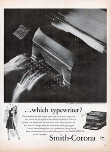 Smith-Corona typewriter ad, 1945.