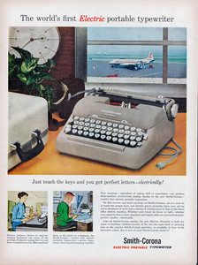 Smith-Corona typewriter ad, 1957.